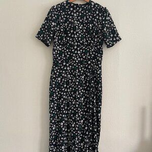 ASOS Midi Floral Dress with Button Detail